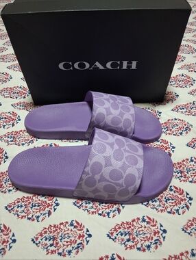COACH Udele Signature Logo Slide Sandals